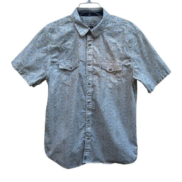 Cody James Authentic Western Apparel Other - Cody James Authentic Western Apparel Button-up Shirt Men's Large Beige Geometric